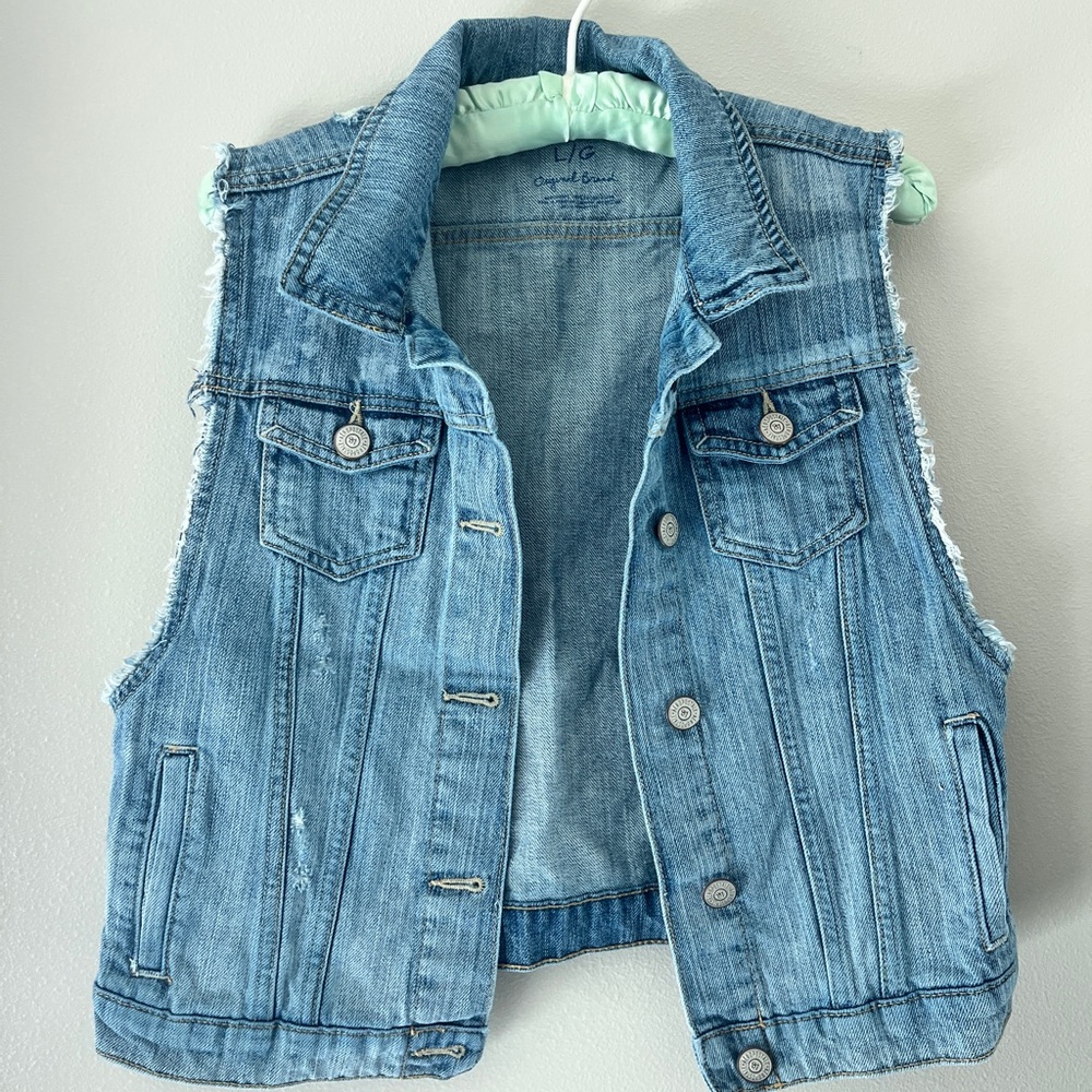 Aéropostale Blue Denim Vest